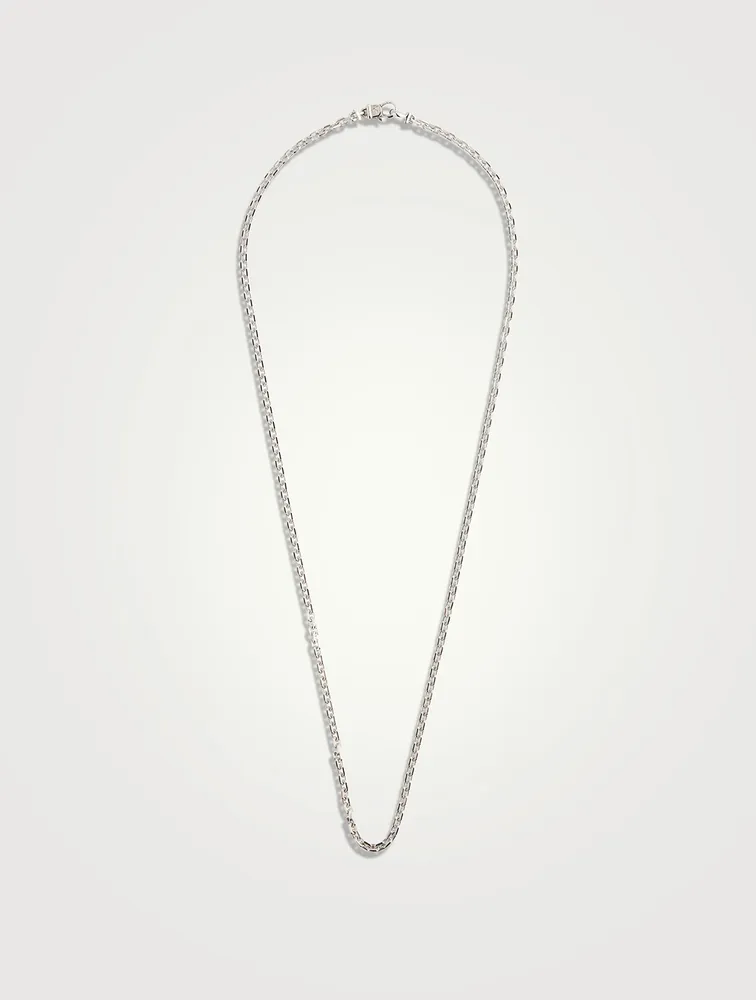 Anker Rhodium-Plated Sterling Silver Chain Necklace