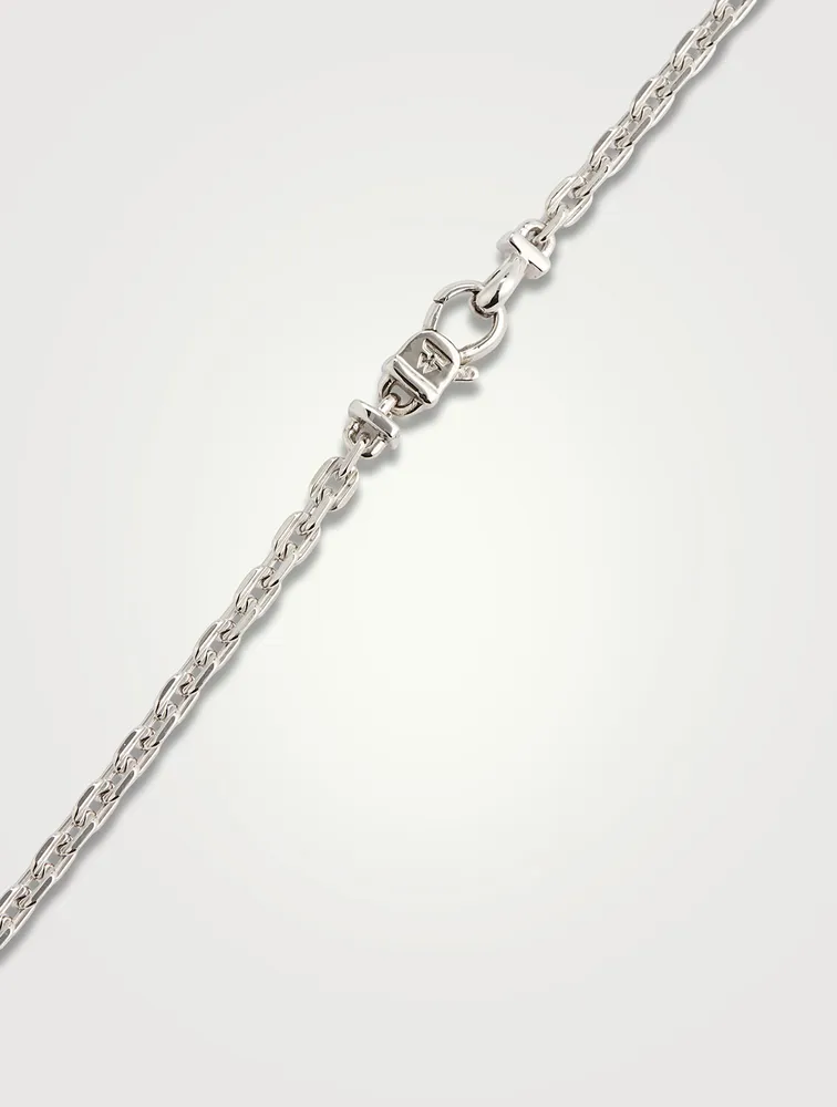 Anker Rhodium-Plated Sterling Silver Chain Necklace