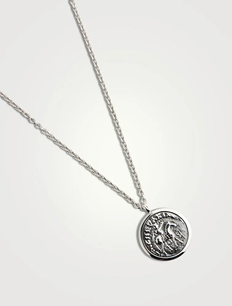 Coin Sterling Silver Pendant Necklace