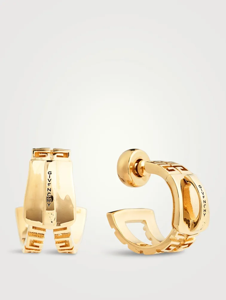 G Zip Golden Hoop Earrings