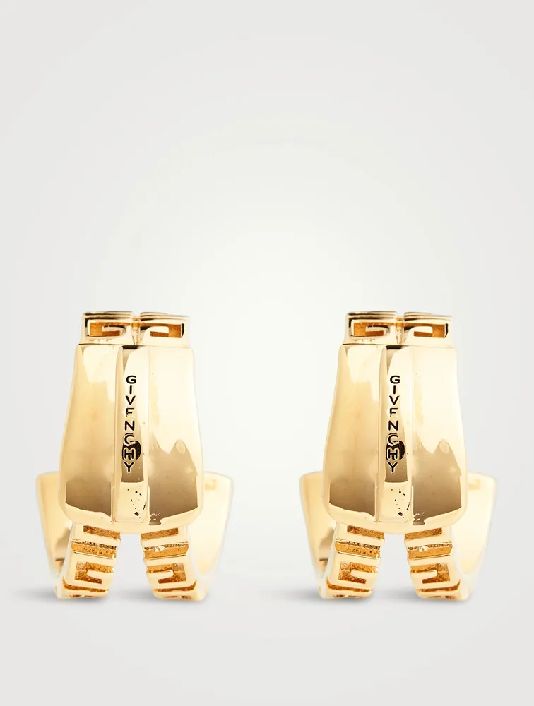 G Zip Golden Hoop Earrings