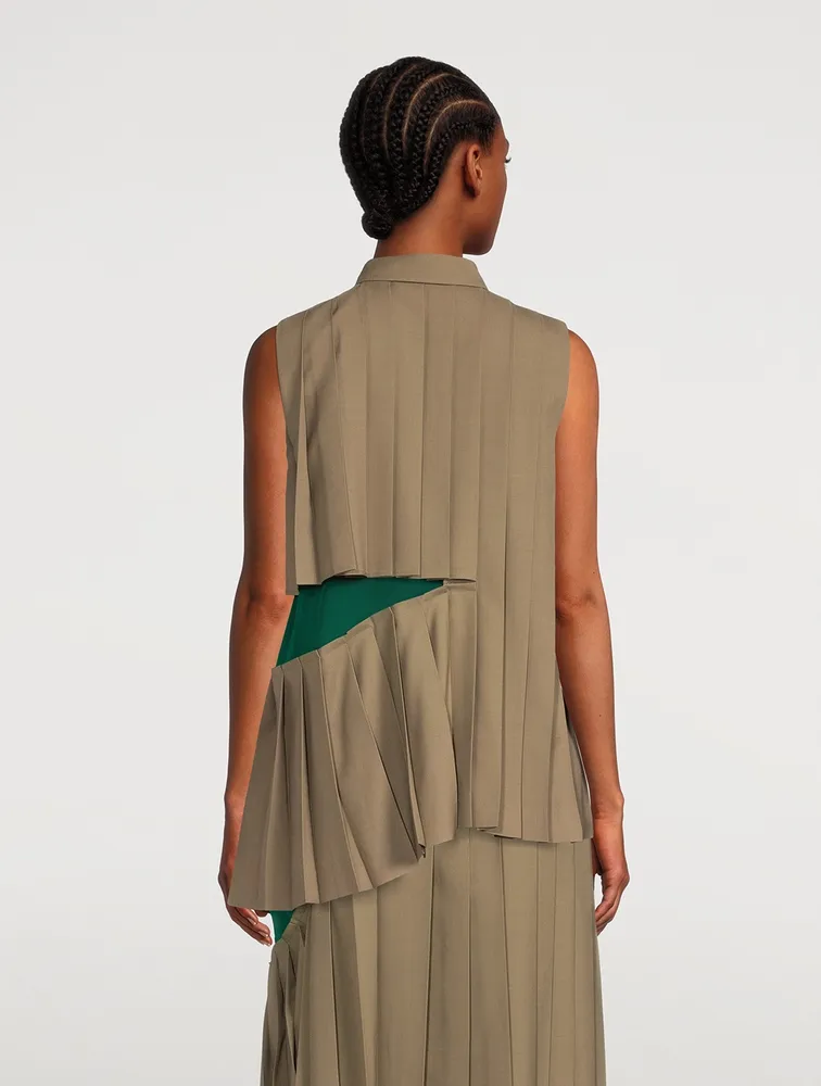 Suiting x Chiffon Sleeveless Top