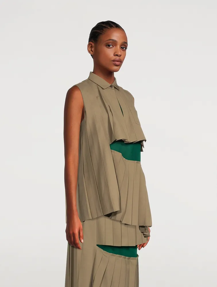 Suiting x Chiffon Sleeveless Top