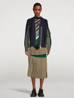Suiting x Chiffon Midi Skirt