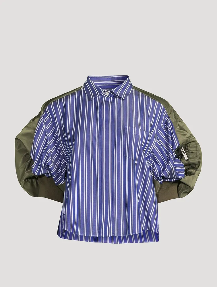 Nylon Twill Mix Shirt