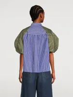 Nylon Twill Mix Shirt