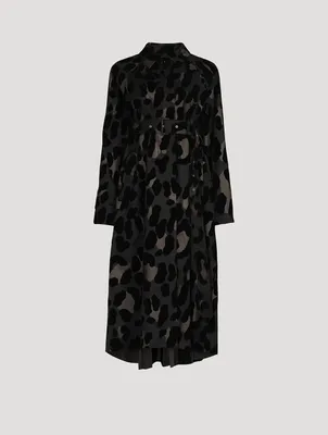 Belted Trench Coat Leopard Print