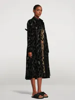 Belted Trench Coat Leopard Print