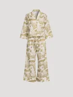 Boxy Shirt Pajama Set Loxodonta Print