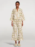 Boxy Shirt Pajama Set Loxodonta Print