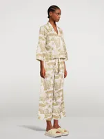 Boxy Shirt Pajama Set Loxodonta Print