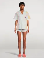 Cuban Seersucker Pajama Set Pessoa Print