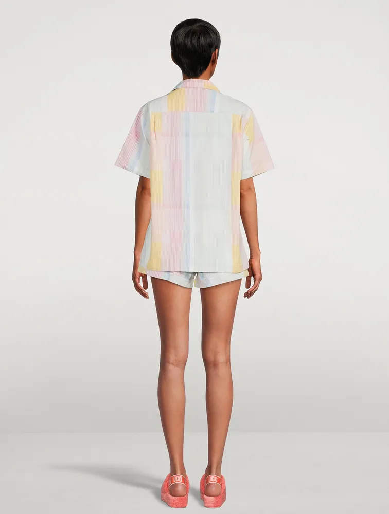 Cuban Seersucker Pajama Set Pessoa Print