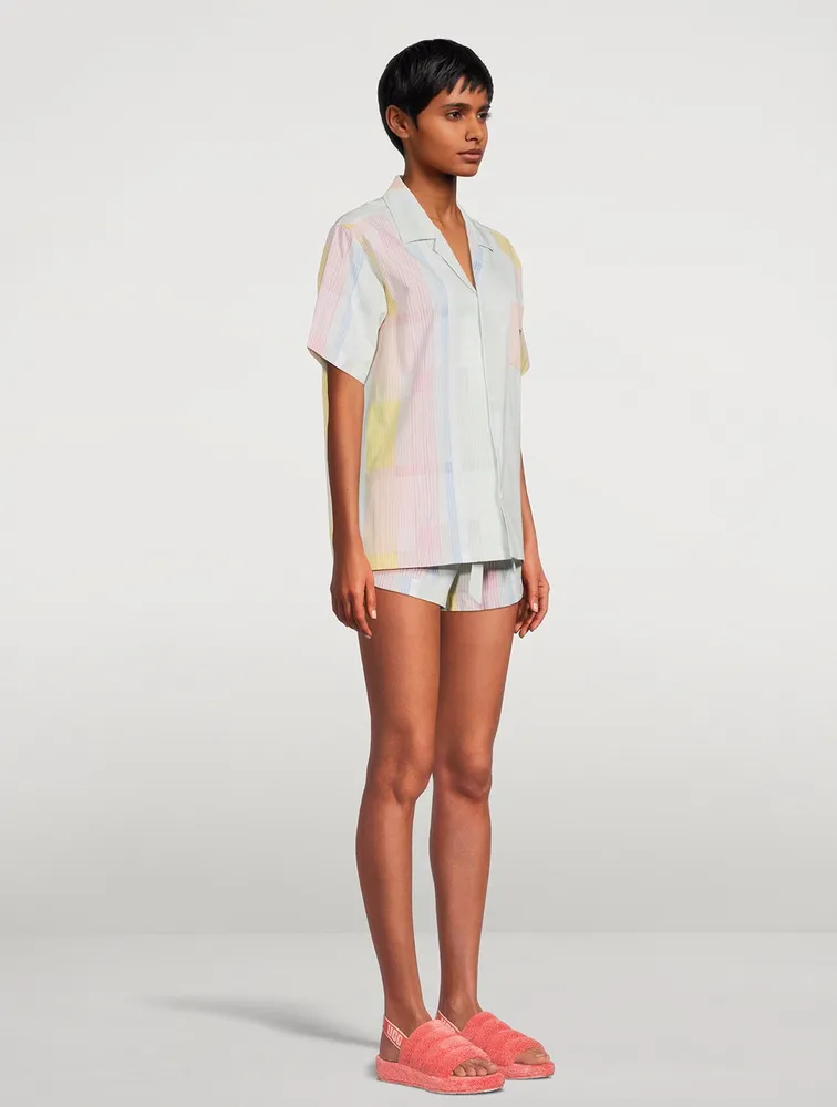 Cuban Seersucker Pajama Set Pessoa Print