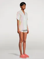 Cuban Seersucker Pajama Set Pessoa Print