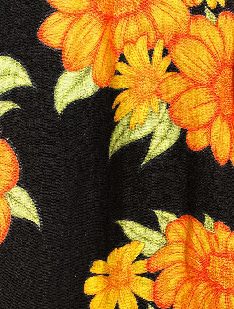 Cuban Linen Pajama Set Tithonia Print