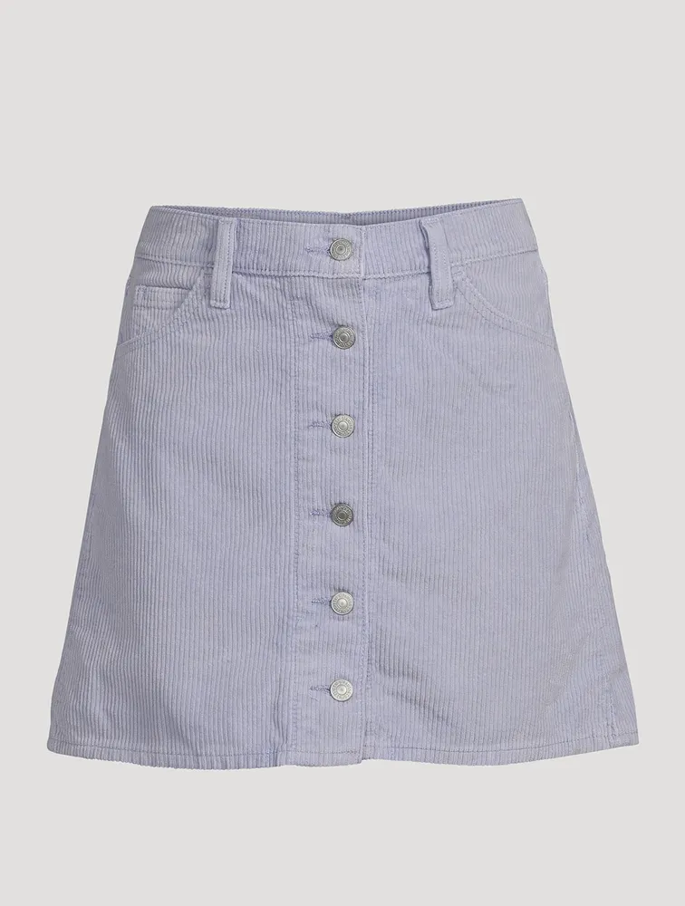 Fresh '90s Corduroy Button-Front Skirt