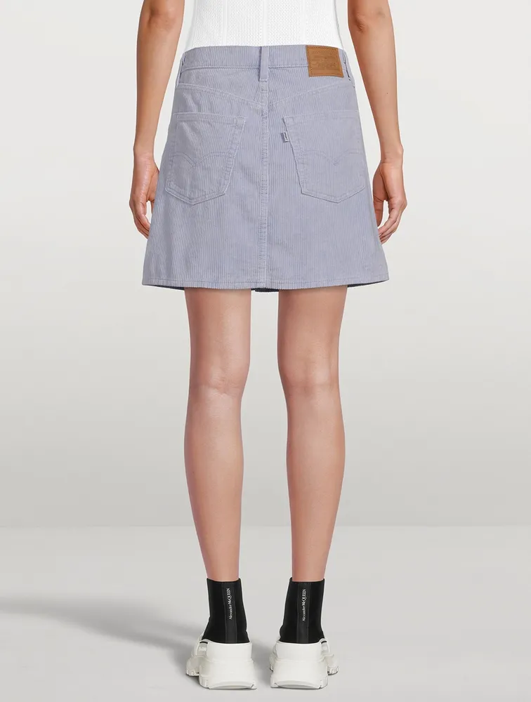 Fresh '90s Corduroy Button-Front Skirt