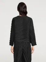 Herringbone Pleats Cardigan