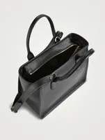 Small Le Foulonné Leather Tote Bag