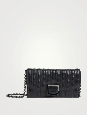 Brioche Quilted Leather Chain Wallet