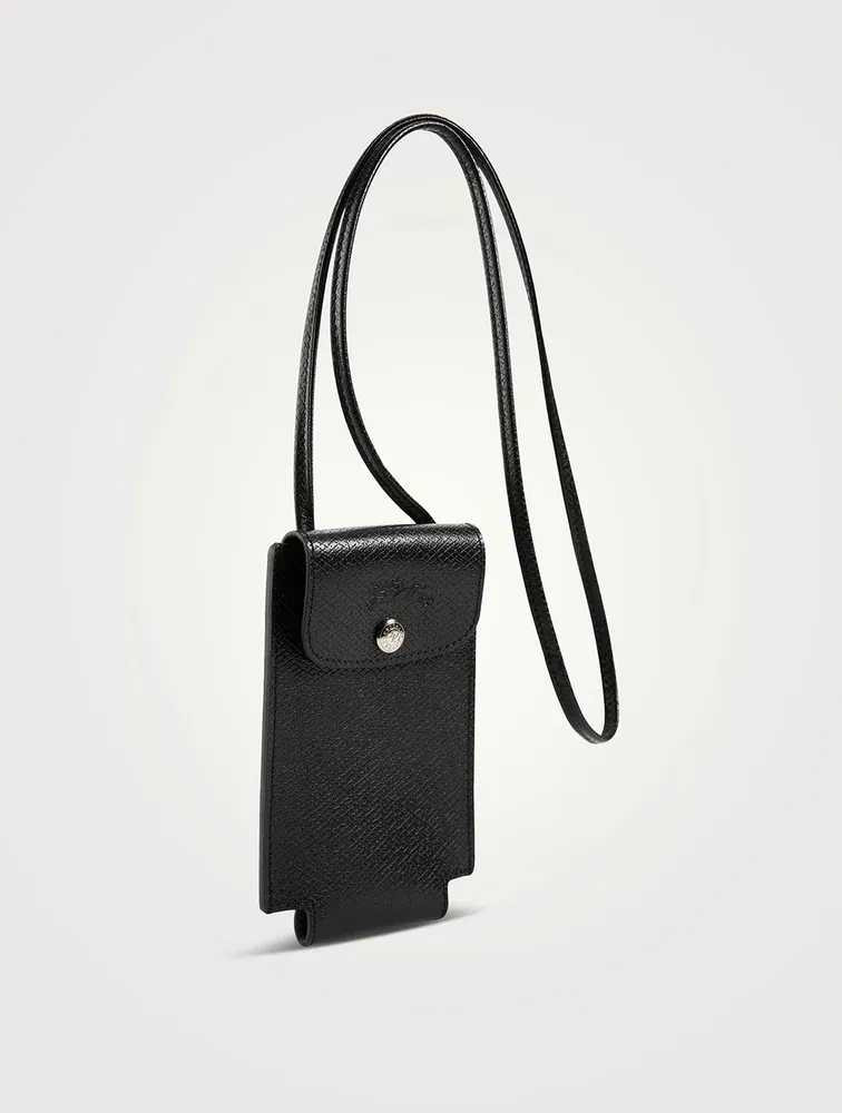 Le Pliage Green Leather Crossbody Phone Case