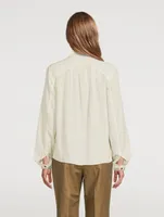 Sachi Lace-Up Peasant Blouse