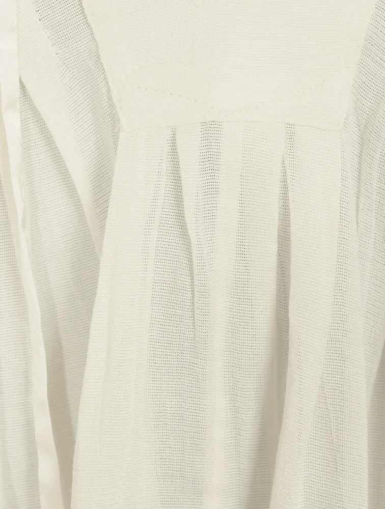 Sachi Lace-Up Peasant Blouse
