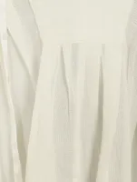 Sachi Lace-Up Peasant Blouse