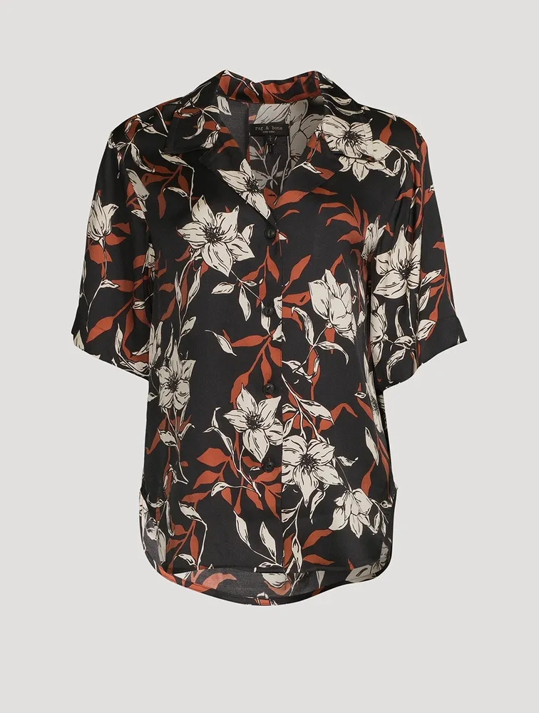 Mare Short-Sleeve Shirt Floral Print