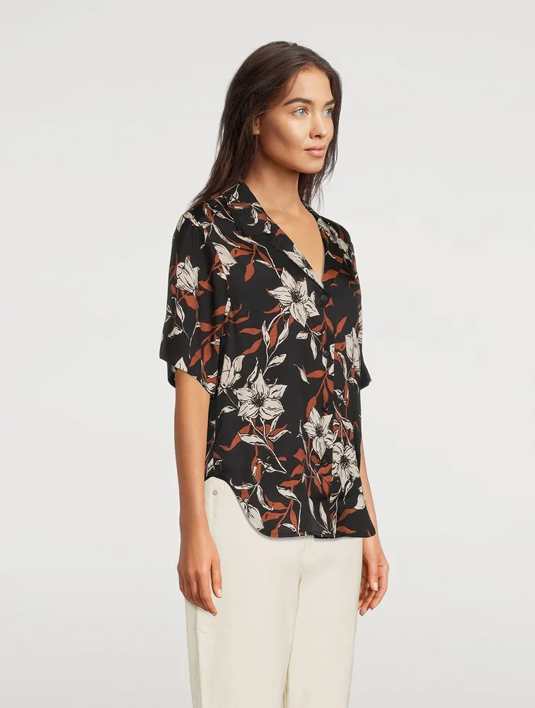 Mare Short-Sleeve Shirt Floral Print