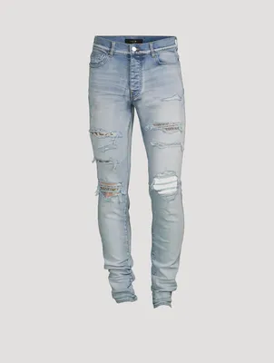 Hibiscus Artpatch Skinny Jeans