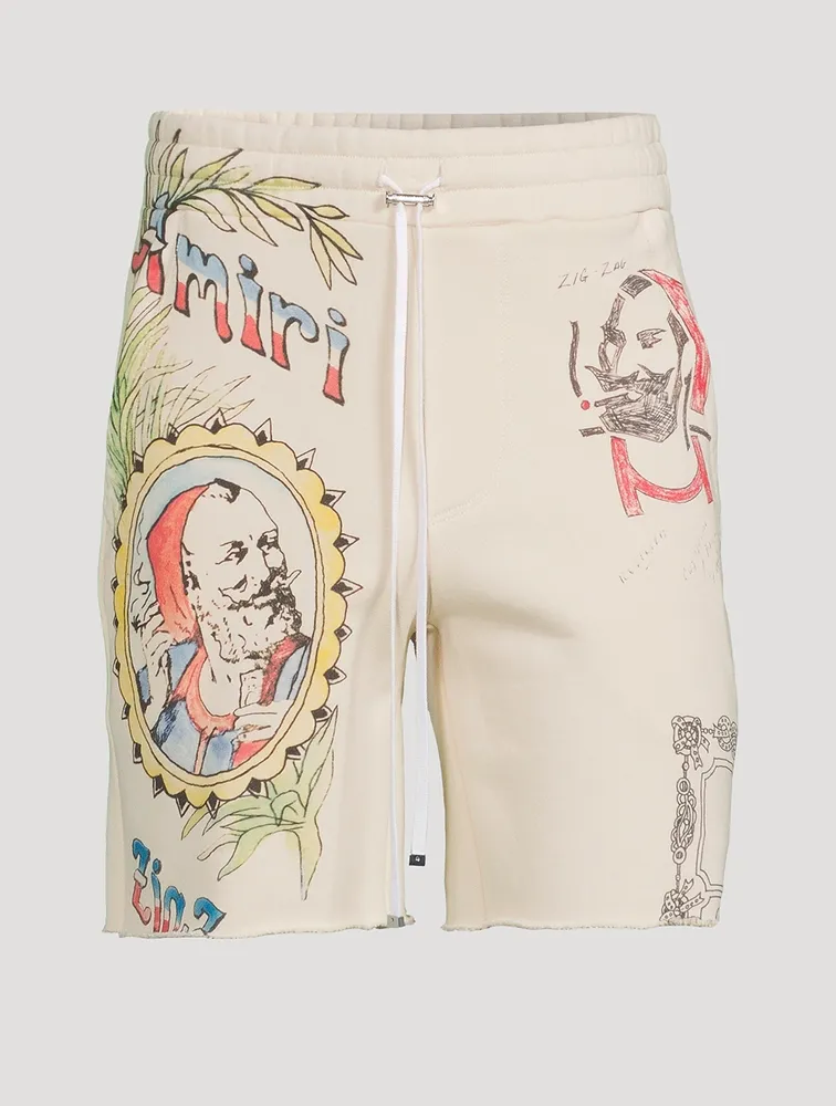 Zig Zag Sketch Sweat Shorts