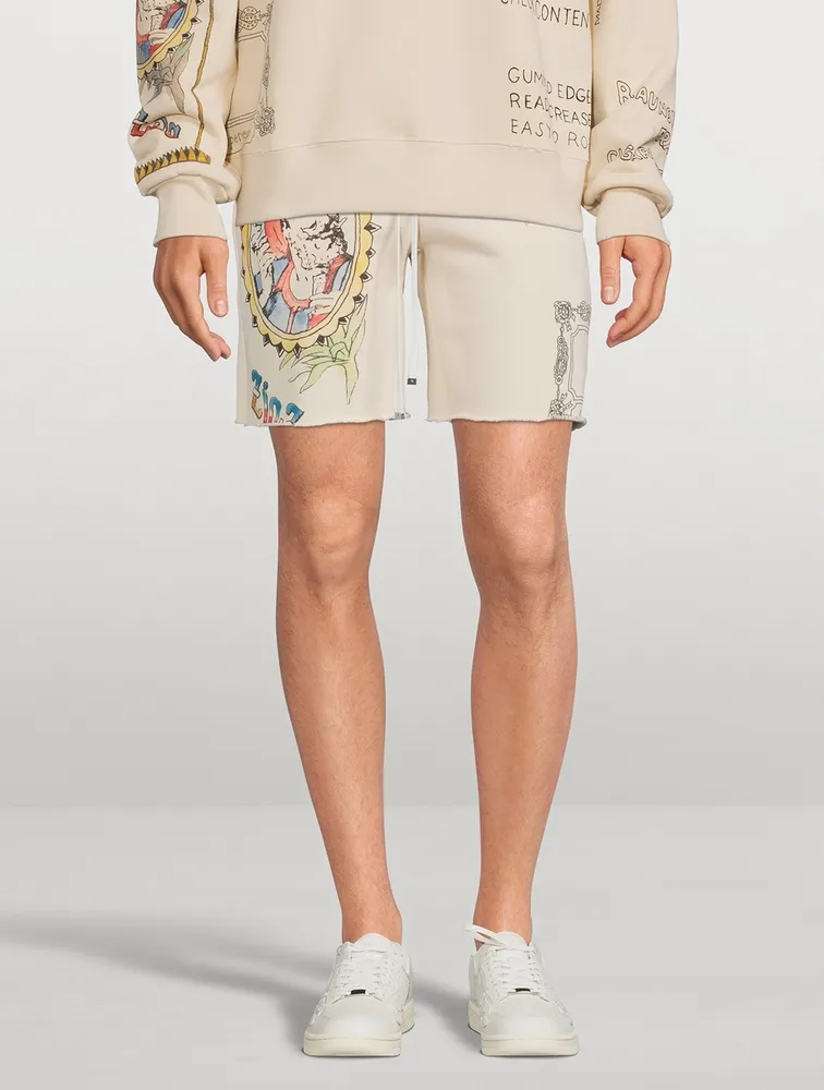 Zig Zag Sketch Sweat Shorts