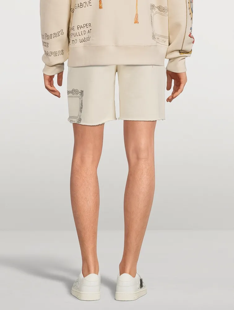Zig Zag Sketch Sweat Shorts