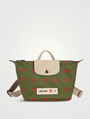 Longchamp x EU Canvas Backpack
