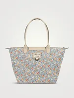 Longchamp x EU Patchwork Canvas Shoulder Bag