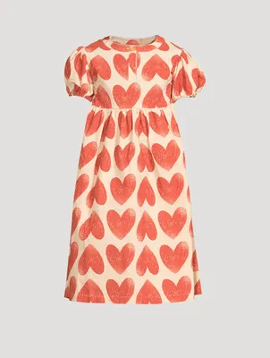 Heart Cotton Flared Dress