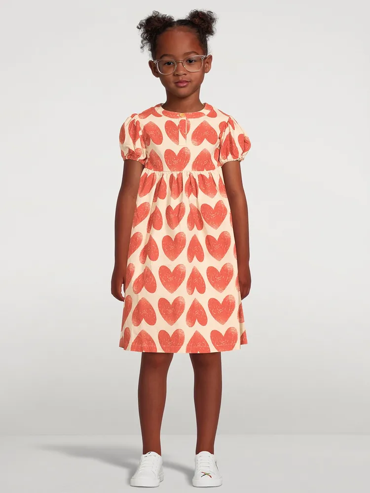 Heart Cotton Flared Dress