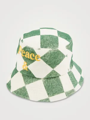 Terry Bucket Hat In Diamond Print