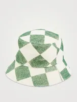 Terry Bucket Hat In Diamond Print