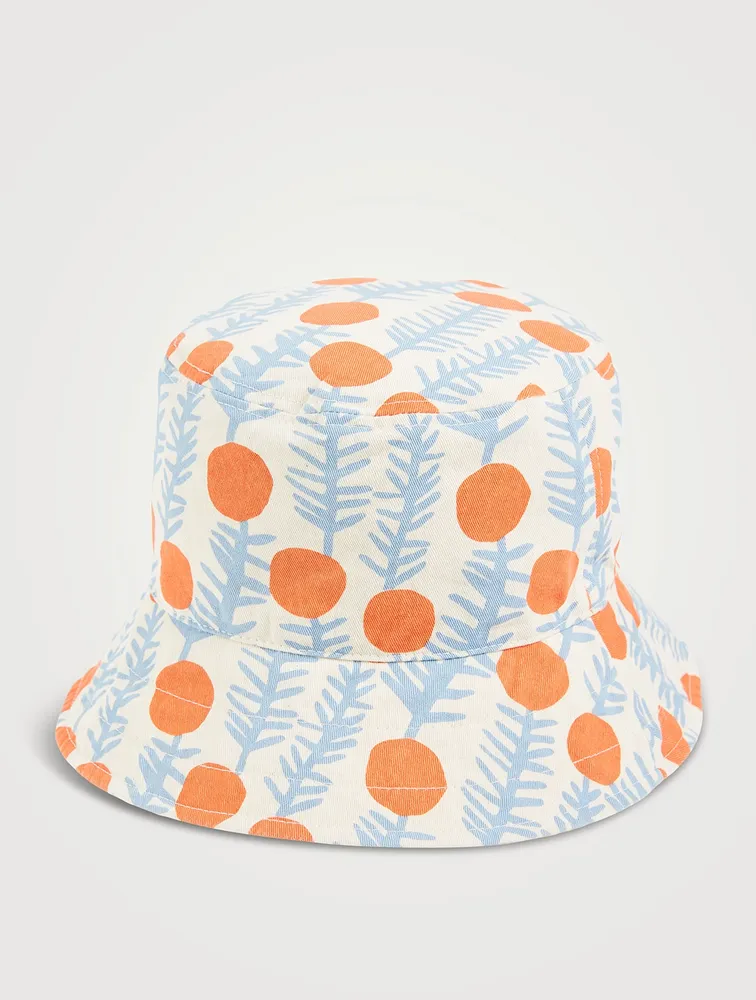 Reversible Bucket Hat Lemon Print