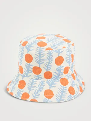 Reversible Bucket Hat Lemon Print