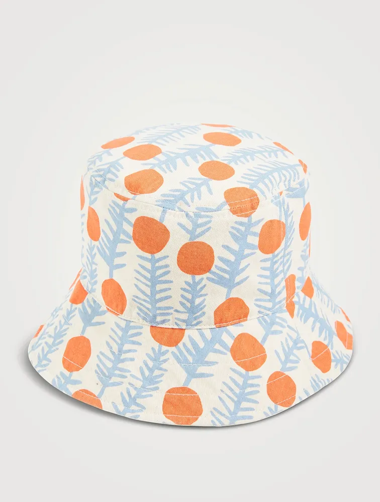 Reversible Bucket Hat Lemon Print