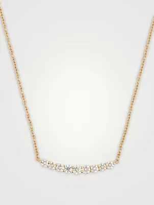 Delilah 18K Gold Crescent Diamond Necklace