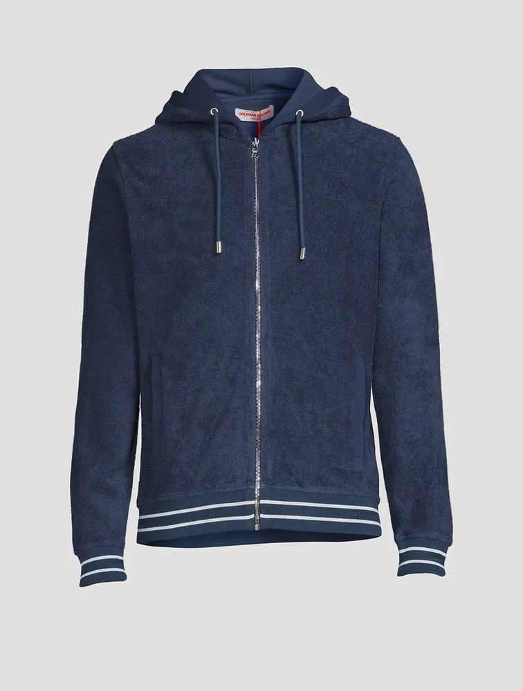 Mathers Cotton Towelling Zip-Up Sweatshirt With Hood