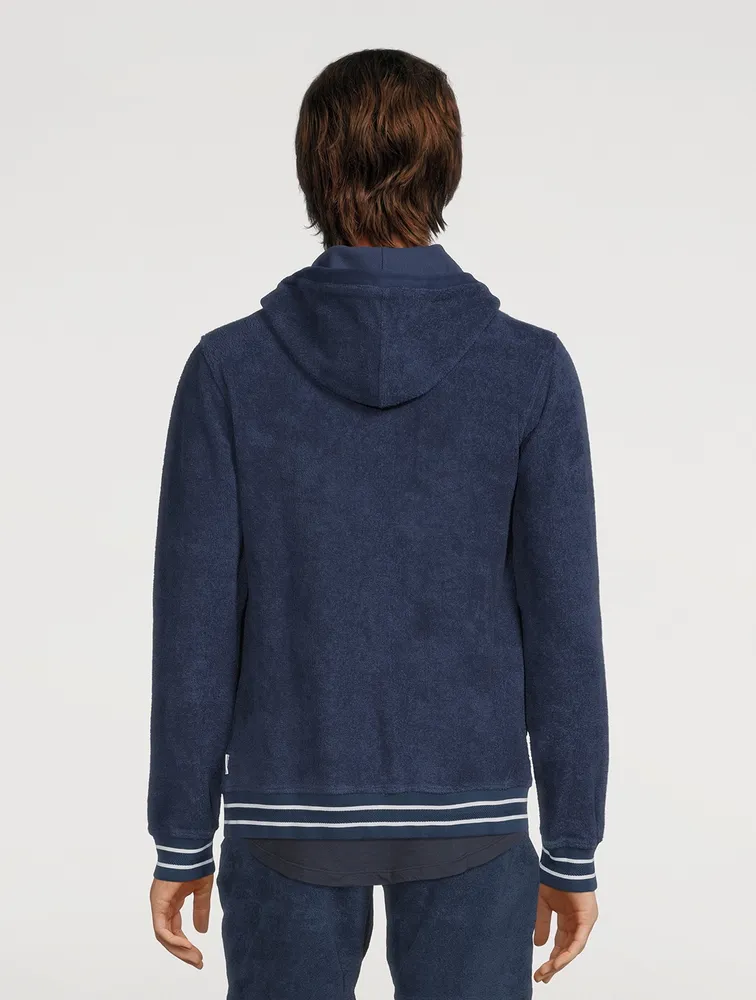 Mathers Cotton Towelling Zip-Up Sweatshirt With Hood