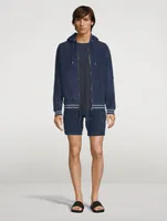 Mathers Cotton Towelling Zip-Up Sweatshirt With Hood