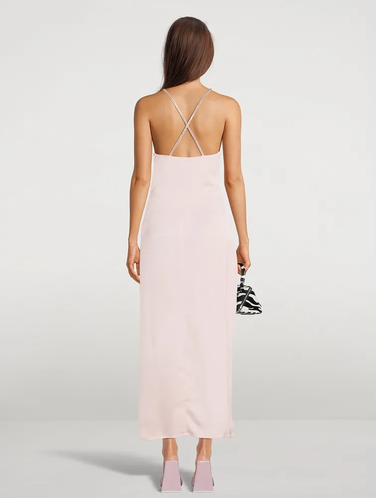 Fujiko Embellished Satin Midi Dress