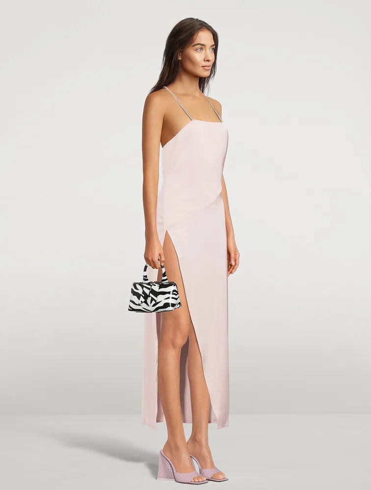 Fujiko Embellished Satin Midi Dress